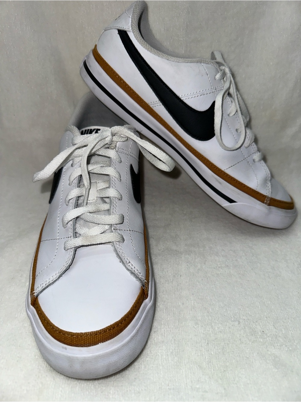 Nike Court Legacy White Black Casual Sneakers Unisex Youth 7